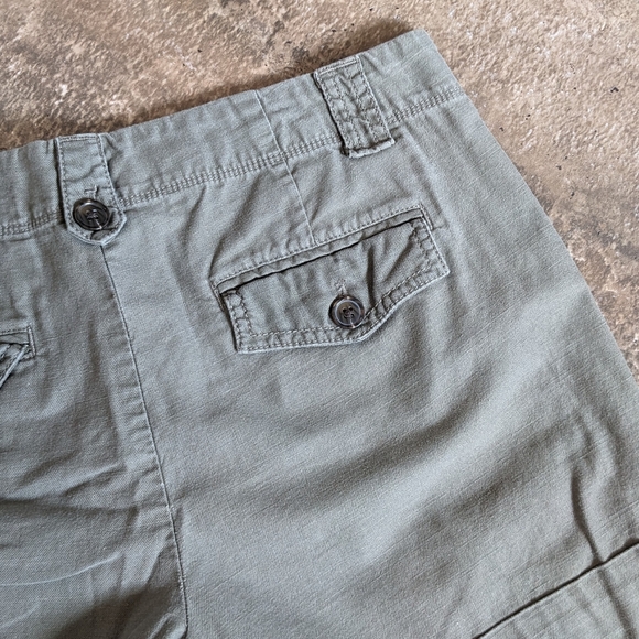Ann Taylor Signature Shorts Safari Cargo Style 100% Cotton Size 8 Green - Picture 7 of 10